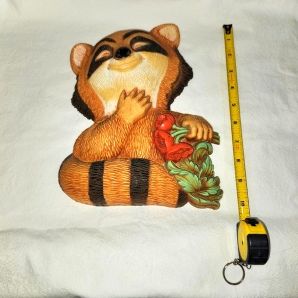 Vintage Homco Woodland Wall Plaques Decor 70s Cottagecore Raccoon & Chipmunks - Picture 14 of 16